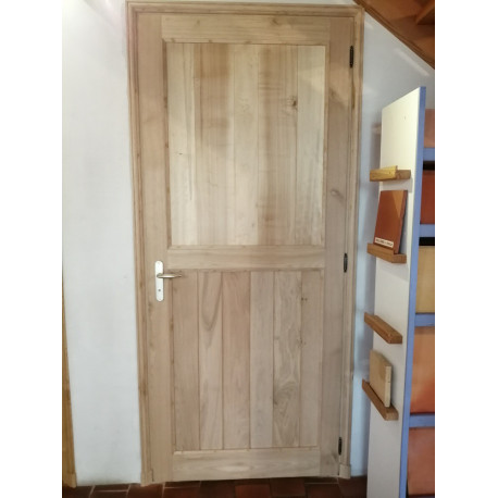 PORTE INTERIEURE en BOIS MASSIF SANS FINITION