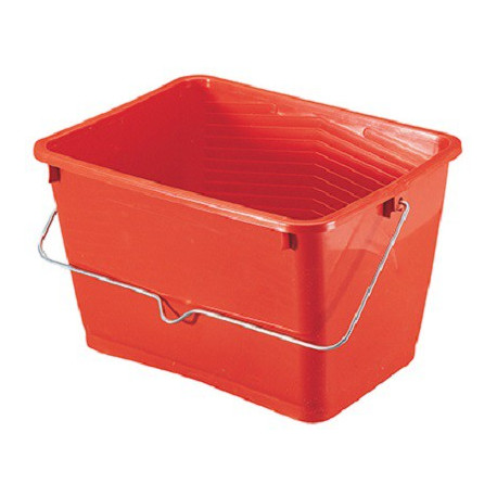 SEAU RECTANGULAIRE ROUGE à PEINTURE de 10 Litres