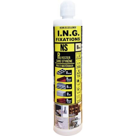 RESINE de SCELLEMENT NS sans STYRENE en CARTOUCHE de 300 ML