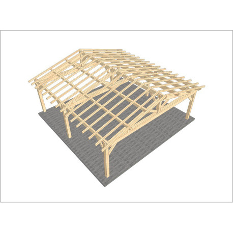 STRUCTURE en DOUGLAS NON TRAITE pour ABRI de VOITURE ou CHALET