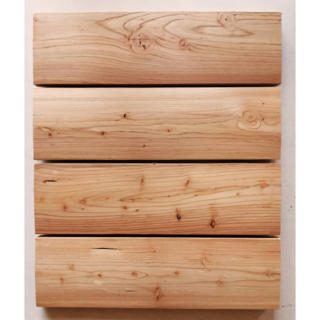 LAMES de TERRASSE en MELEZE du MASSIF CENTRAL / PROFIL BOMBE LISSE VENDU au M²