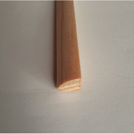 BAGUETTE QUART de ROND en PIN MARITIME / 12 mm VENDU à L'unité