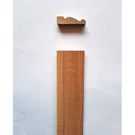 CHAMBRANLE LOUIS XV en CHENE de 11 x 45 mm VENDU à L'unité