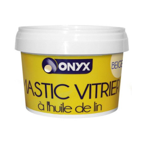 MASTIC VITRIER BEIGE à L'HUILE de LIN en 500 gr