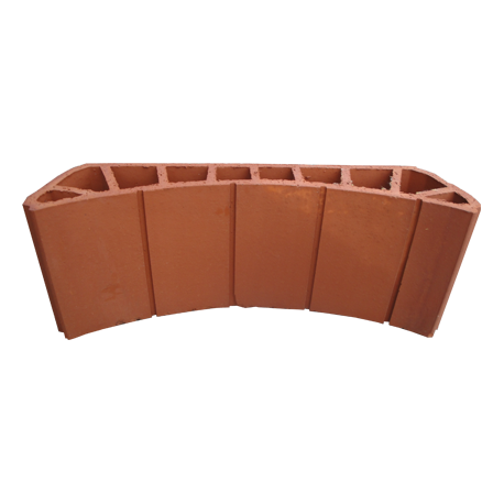 ENTREVOUS CINTRES en TERRE CUITE MODELE : SEGMENTE ROUGE LISSE VENDU à L'UNITE