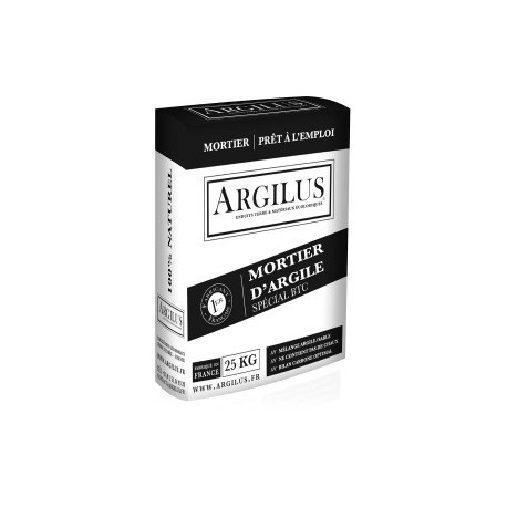 MORTIER D’ARGILE en SAC de 25 kg