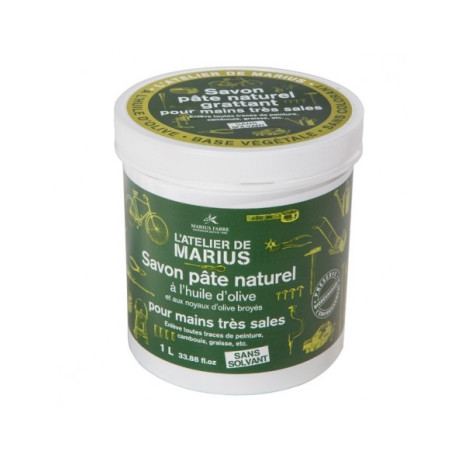 SAVON PÂTE NATUREL GRATTANT À L'HUILE D'OLIVE en 1 Litre