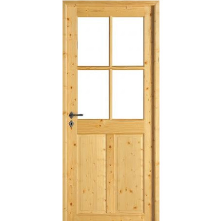 BLOC PORTE INTERIEUR à RECOUVREMENT en EPICEA / MODELE : CEVENNES BRUT