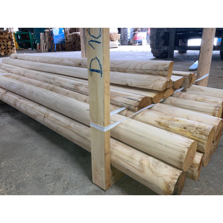 PIQUET en CHATAIGNIER ROND et FRAISES en Diamètre de 10 cm VENDU à L'UNITE