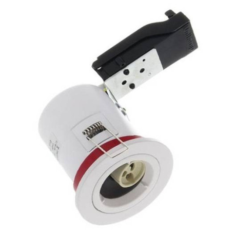 SUPPORT PLAFOND Rond Blanc avec douille automatique Ø88 mm