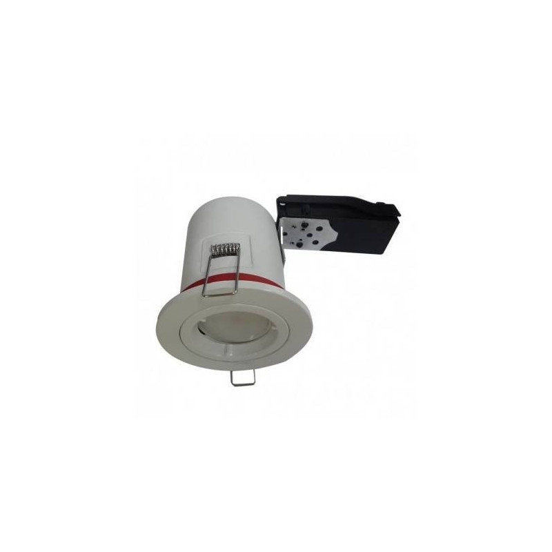 SUPPORT PLAFOND Rond Blanc avec douille automatique Ø88 mm – Image 4