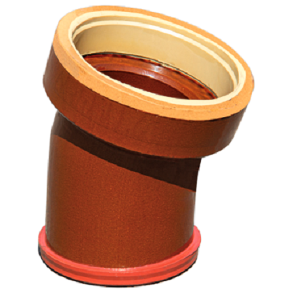 COUDE à 15° en GRES pour PUIT CANADIEN