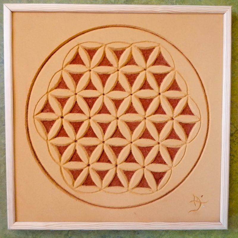 TABLEAU MANDALA en ENDUIT de TERRE