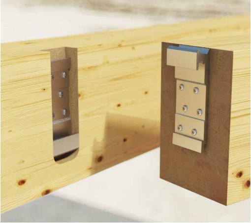 CONNECTEUR A ACCROCHE pour ASSEMBLAGE CACHE / BOIS sur BOIS