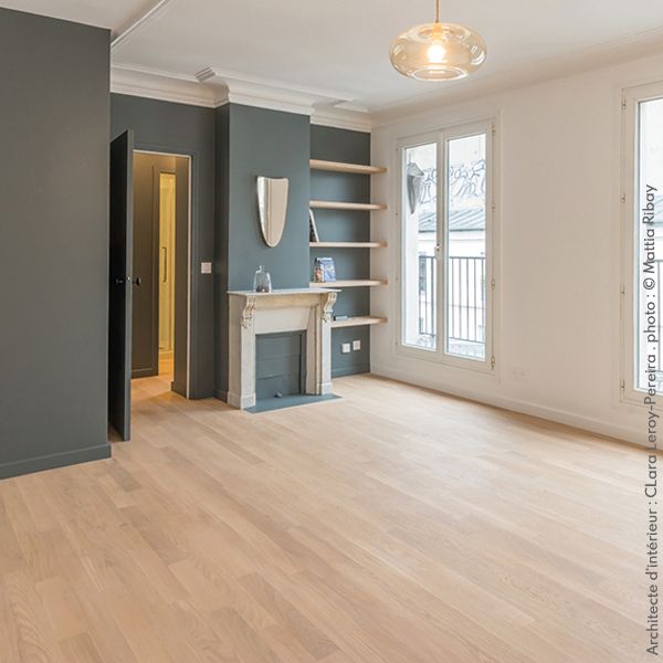 PARQUET CHENE MASSIF NAOFLOOR à EMBOITEMENT / BRUT NON PONCE en 14 mm d'épaisseur x 90 mm de largeur  VENDU au PAQUET