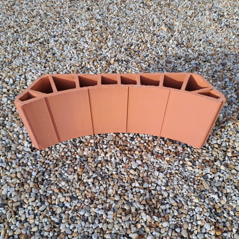 ENTREVOUS CINTRES en TERRE CUITE MODELE : SEGMENTE ROUGE LISSE VENDU à L'UNITE