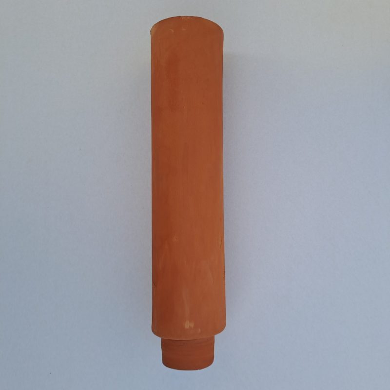 TUYAU de DESCENTE en TERRE CUITE ROUGE MAT pour EAUX PLUVIALES