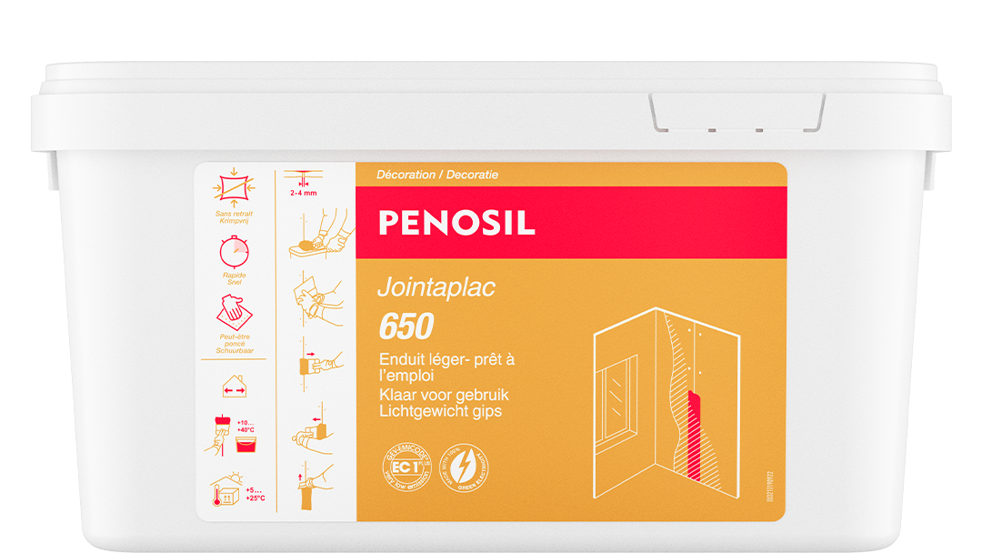 JOINTAPLAC 650 / Enduit léger sans calicots en seau de 5 Litres