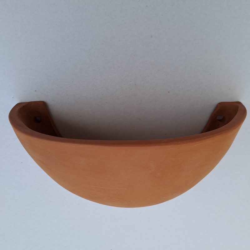 APPLIQUE MURALE en TERRE CUITE ROUGE / 1 direction de lumière