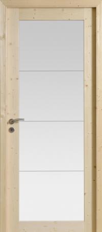 BLOC PORTE INTERIEUR VITRE en EPICEA / MODELE : BORA BRUT