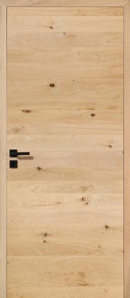 BLOC PORTE INTERIEUR en CHENE RUSTIQUE / MODELE : EPURE HORIZONTALE BRUT