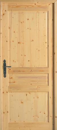 BLOC PORTE INTERIEUR à RECOUVREMENT en EPICEA / MODELE : QUERCY BRUT