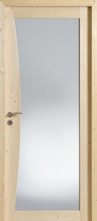 BLOC PORTE INTERIEUR VITRE en EPICEA / MODELE : TRAMONTANE BRUT