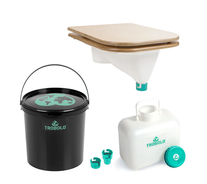 KIT DIY avec siège en bois pour fabriquer soi-même son toilette sèche